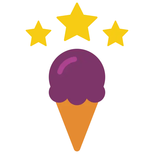 Sorvete com estrelas