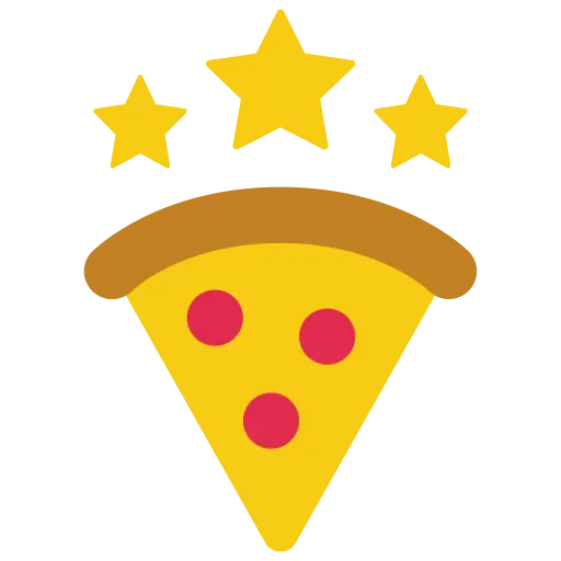 Pizza com estrelas